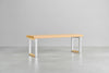 [iso] bench aluminum-legs(square) × beech wood