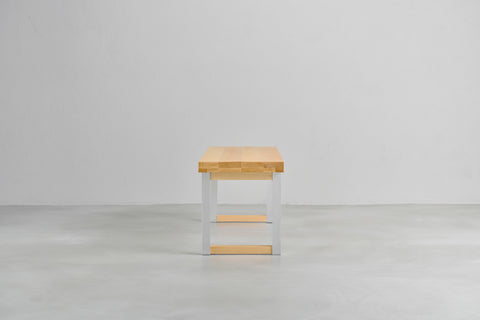 [iso] bench aluminum-legs(square) × beech wood