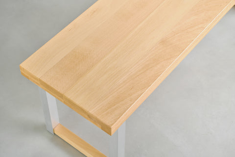 [iso] bench aluminum-legs(square) × beech wood