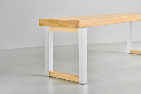 [iso] bench aluminum-legs(square) × beech wood