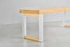 [iso] bench aluminum-legs(square) × beech wood