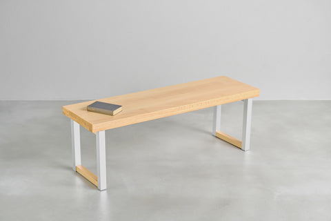 [iso] bench aluminum-legs(square) × beech wood