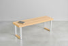 [iso] bench aluminum-legs(square) × beech wood