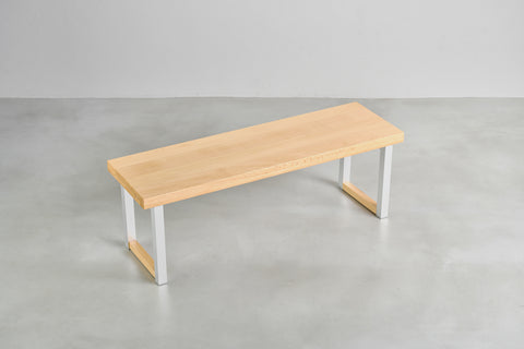 [iso] bench aluminum-legs(square) × beech wood
