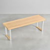 [iso] bench aluminum-legs(square) × beech wood
