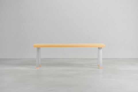 [iso] bench aluminum-legs(A) × hinoki wood