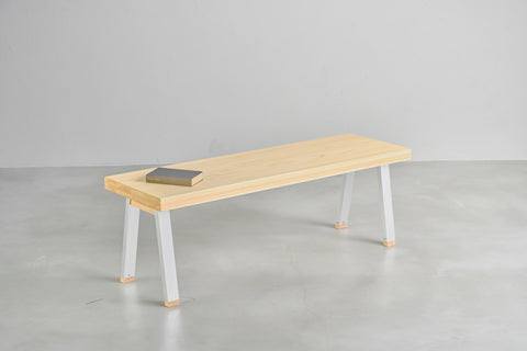 [iso] bench aluminum-legs(A) × hinoki wood