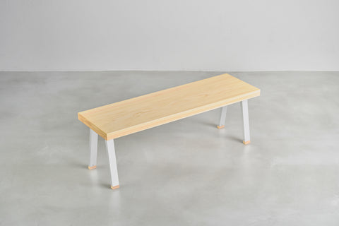 [iso] bench aluminum-legs(A) × hinoki wood