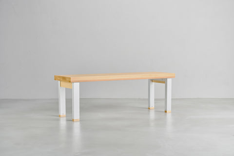 [iso]  bench aluminum-legs(pin) × beech wood