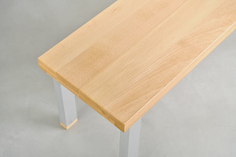 [iso]  bench aluminum-legs(pin) × beech wood