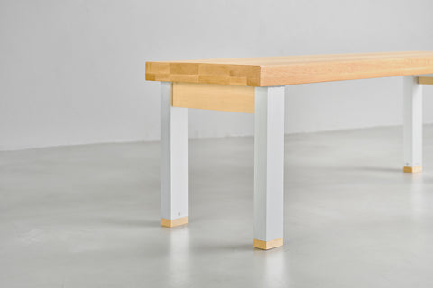 [iso]  bench aluminum-legs(pin) × beech wood