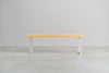 [iso] bench aluminum-legs(square) × hinoki wood