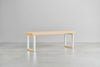 [iso] bench aluminum-legs(square) × hinoki wood