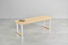 [iso] bench aluminum-legs(square) × hinoki wood