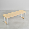 [iso] bench aluminum-legs(square) × hinoki wood