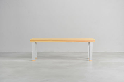 [iso] bench aluminum-legs(pin) × hinoki wood