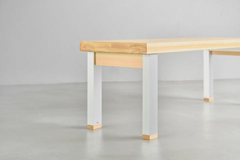 [iso] bench aluminum-legs(pin) × hinoki wood