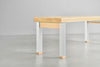 [iso] bench aluminum-legs(pin) × hinoki wood