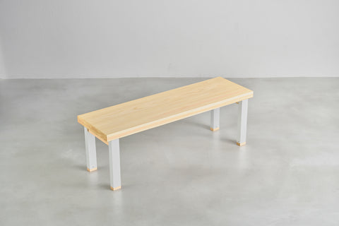 [iso] bench aluminum-legs(pin) × hinoki wood