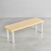 [iso] bench aluminum-legs(pin) × hinoki wood
