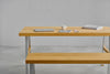 [iso] table aluminum-legs(A) × beech wood