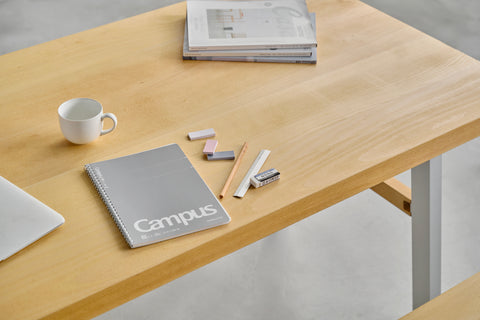 [iso] table aluminum-legs(A) × beech wood