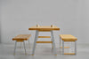 [iso] table aluminum-legs(A) × beech wood