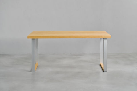[iso] table aluminum-legs(square) × beech wood