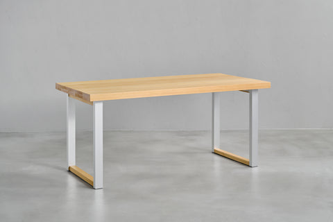 [iso] table aluminum-legs(square) × beech wood