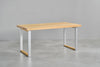 [iso] table aluminum-legs(square) × beech wood