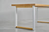 [iso] table aluminum-legs(square) × beech wood