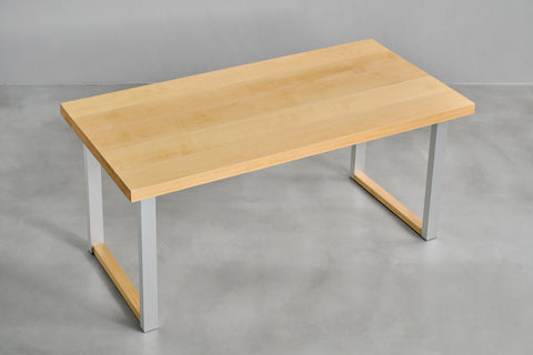 [iso] table aluminum-legs(square) × beech wood