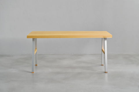 [iso] table aluminum-legs(A) × hinoki wood
