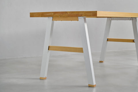 [iso] table aluminum-legs(A) × hinoki wood