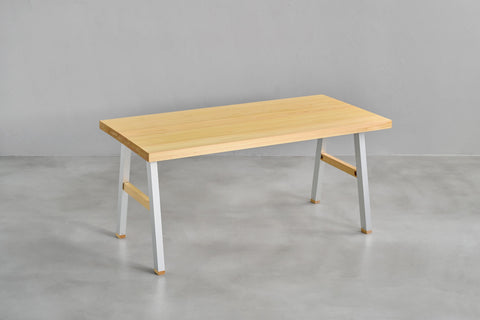 [iso] table aluminum-legs(A) × hinoki wood