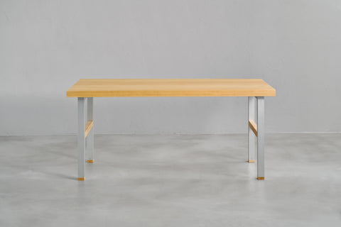 [iso] table aluminum-legs(H) × beech wood