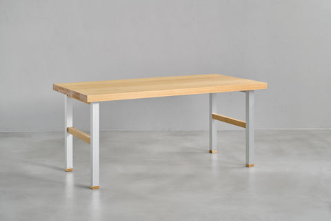 [iso] table aluminum-legs(H) × beech wood
