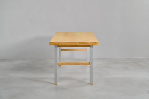 [iso] table aluminum-legs(H) × beech wood