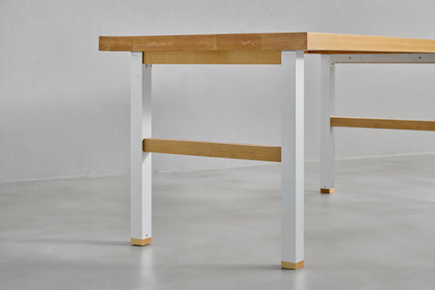 [iso] table aluminum-legs(H) × beech wood