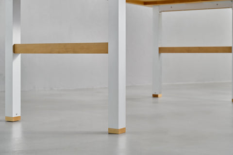 [iso] table aluminum-legs(H) × beech wood