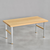 [iso] table aluminum-legs(H) × beech wood