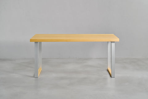 [iso] table aluminum-legs(square) × hinoki wood