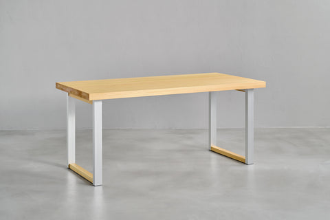 [iso] table aluminum-legs(square) × hinoki wood