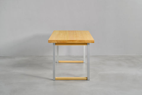 [iso] table aluminum-legs(square) × hinoki wood