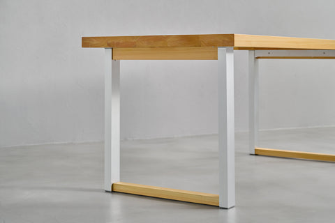 [iso] table aluminum-legs(square) × hinoki wood