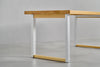 [iso] table aluminum-legs(square) × hinoki wood