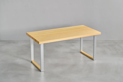 [iso] table aluminum-legs(square) × hinoki wood
