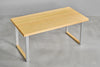 [iso] table aluminum-legs(square) × hinoki wood