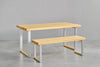 [iso] table aluminum-legs(square) × hinoki wood