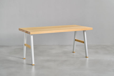 [iso] table aluminum-legs(A) × beech wood